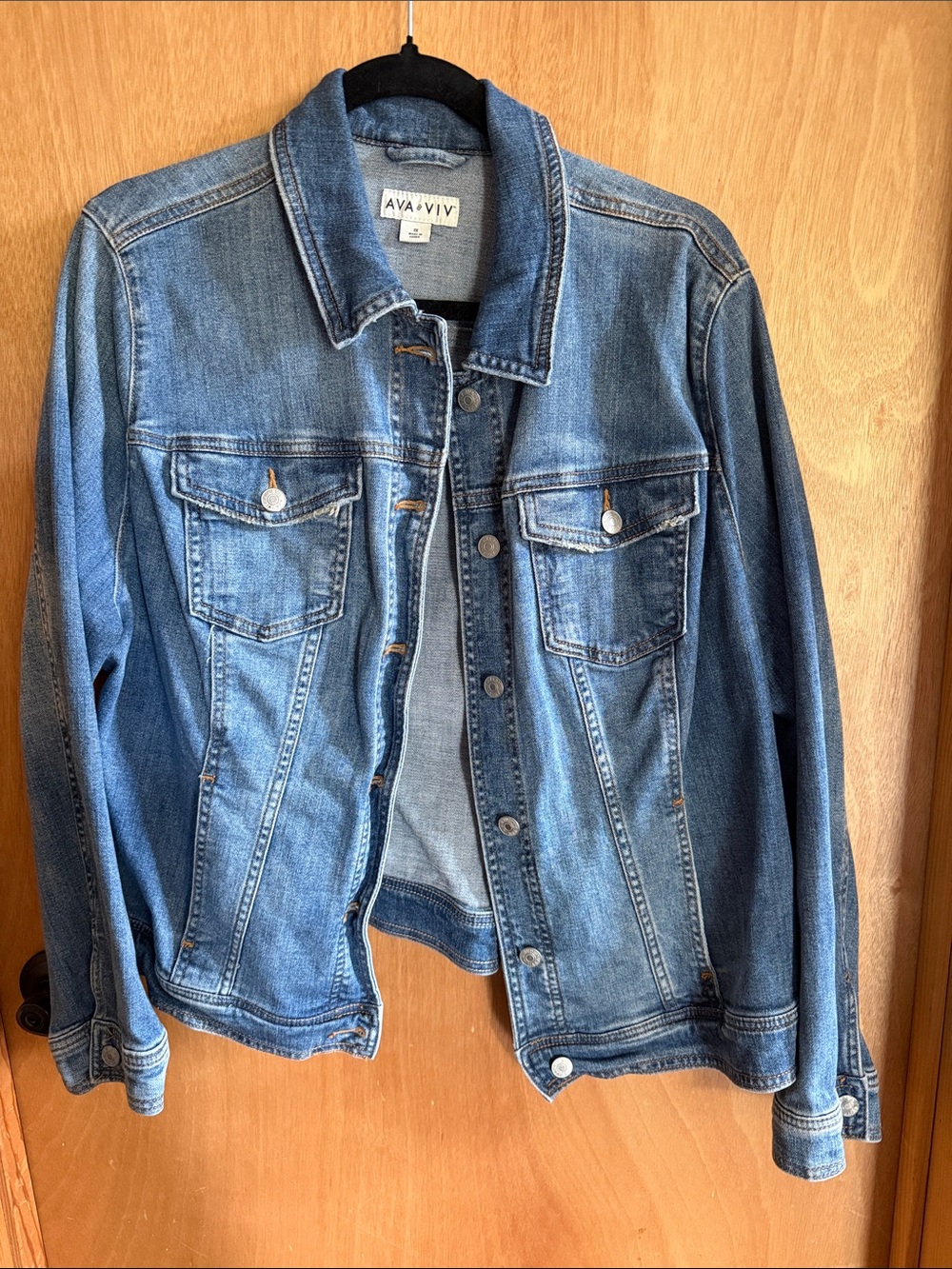 Ava & Viv Medium Blue Denim Trucker Jacket
